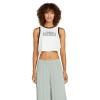 Volcom Women’s Fun Fever Sleeveless Crop Tank Top(Star White)