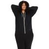 Volcom Women’s Lil Zip Up Hooded Fleece Sweatshirt(Black)