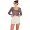 Volcom Women’s Lived in Lounge Fleece Sweat Shorts (Regular & Plus Size)(Cream 1)