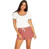 Volcom Women’s Lived in Lounge Fleece Sweat Shorts (Regular & Plus Size)(Rosewood)