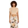 Volcom Womens Port De La Stone Knitted Muscle Tank Top(Almond)