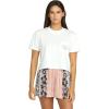 Volcom Womens Short Sleeve Pocket Dial Tee – Crew Neck T-Shirt with Chest Pocket and Screen Print(Star White/Whte)