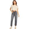 Volcom Womens Stone Step High Rise Denim Jean Pant(Vintage Black)