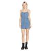 Volcom Womens Stone Step Zip Front Denim Dress(Jasper Blue)