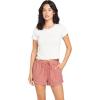 Volcom Womens Sunday Strut Elastic Waist Short(Mauve Rose)
