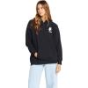 Volcom Women’s Truly Stoked Ovesized Bf Hooded Fleece Sweatshirt(Black 323)