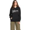 Volcom Women’s Truly Stoked Ovesized Bf Hooded Fleece Sweatshirt(Black 324)