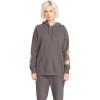 Volcom Women’s Truly Stoked Ovesized Bf Hooded Fleece Sweatshirt(Slate Grey)