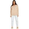 Volcom Women’s Truly Stoked Ovesized Bf Hooded Fleece Sweatshirt(Taupe)