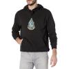 Volcom mens Pullover Logo Fleece Hooded Sweatshirt – Soft Brushed Interior, Classic Fit, Kangaroo Pocket, Ribbed Cuffs & Hem(Black Black)