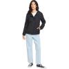Volcom womens Enemy Stone Hooded Zip Front Windbreaker Jacket(Black 1)