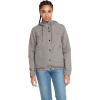 Volcom womens Enemy Stone Hooded Zip Front Windbreaker Jacket(Gunmetal Grey)