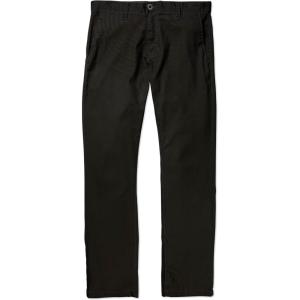 Volcom Mens Frickin Tech Chino Pants – Modern Fit, Quick-Dry, Moisture-Wicking, Zip Fly with Button Closure(Black)
