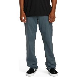 Volcom Mens Frickin Tech Chino Pants – Modern Fit, Quick-Dry, Moisture-Wicking, Zip Fly with Button Closure(Slate)