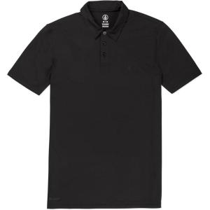 Volcom Men’s Hazard Performance Short Sleeve Lightweight Golf Polo(Black)