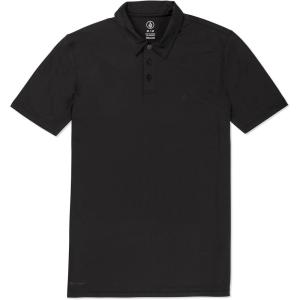 Volcom Men’s Hazard Performance Short Sleeve Lightweight Golf Polo(Black Hazard)