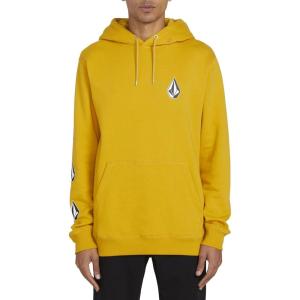 Volcom Men’s Iconic Stones Hooded Fleece Pullover Sweatshirt(Gold)