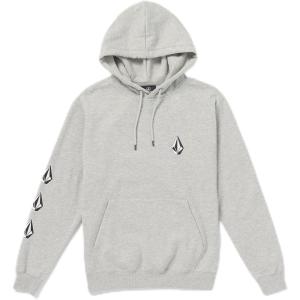 Volcom Men’s Iconic Stones Hooded Fleece Pullover Sweatshirt(Grey)