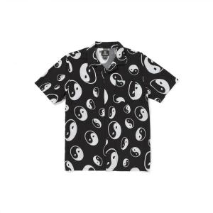 Volcom Mens Purestone Short Sleeve Button Down Shirt(Black)