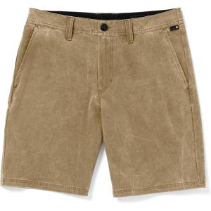 Volcom Men’s Stone Faded Hybrid Quick Dry Shorts(Dark Khaki)