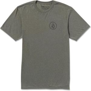 Volcom Mens Stone Tech Short Sleeve Quick Drying Tee(Charcoal Heather Circle)