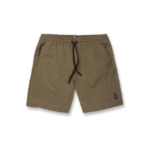 Volcom Mens Understoned 18″ Elastic Waist Hybrid Short(Wintermoss)