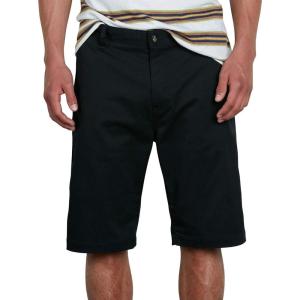 Volcom Mens Vmonty Stretch 22 Chino Shorts – Casual Everyday Wear, Relaxed Fit(Black)