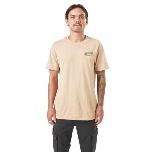 Volcom Mens Workwear Short Sleeve T-Shirt – Heavyweight Cotton, Classic Fit(Gravel)
