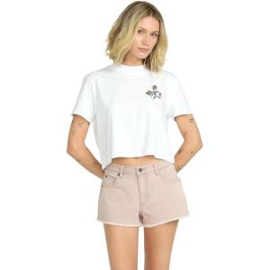 Volcom Womens 1991 Stone High Waisted Cutoff Denim Jean Short(Stone)