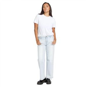 Volcom Womens 1991 Stone Low Rise Denim Jean Pant(Allover Stone Light)