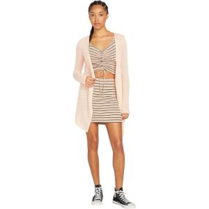 Volcom Womens Go Go Wrap Open Front Cardigan Sweater (Regular & Plus Size)(Melon)