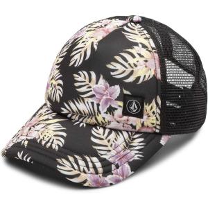 Volcom Women’s Into Paradise Trucker Foam Snapback Hat(Black Floral)
