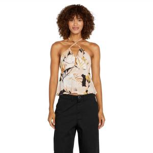 Volcom Womens Lets Luau Cami Top(Vintage Black)
