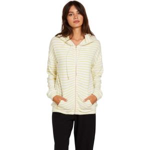 Volcom Women’s Lil Zip Up Hooded Fleece Sweatshirt(Tropic Yellow)