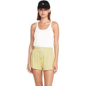 Volcom Women’s Lived in Lounge Fleece Sweat Shorts (Regular & Plus Size)(Citron)