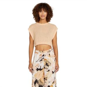 Volcom Womens Port De La Stone Knitted Muscle Tank Top(Almond)
