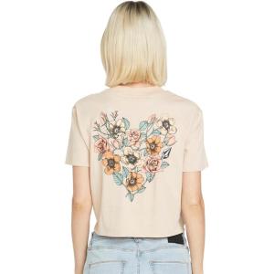 Volcom Womens Short Sleeve Pocket Dial Tee – Crew Neck T-Shirt with Chest Pocket and Screen Print(Dusty Rose)
