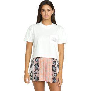 Volcom Womens Short Sleeve Pocket Dial Tee – Crew Neck T-Shirt with Chest Pocket and Screen Print(Star White/Whte)