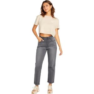Volcom Womens Stone Step High Rise Denim Jean Pant(Vintage Black)