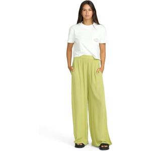 Volcom Womens Stoneshine Junki Wide Leg Beach Pant(Pea Green)