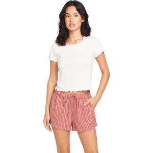 Volcom Womens Sunday Strut Elastic Waist Short(Mauve Rose)