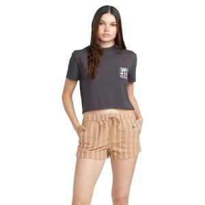 Volcom Womens Sunday Strut Elastic Waist Short(Mocha)