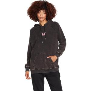 Volcom Women’s Truly Stoked Ovesized Bf Hooded Fleece Sweatshirt(Black)