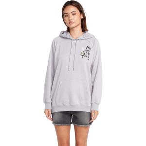 Volcom Women’s Truly Stoked Ovesized Bf Hooded Fleece Sweatshirt(Moonbeam)