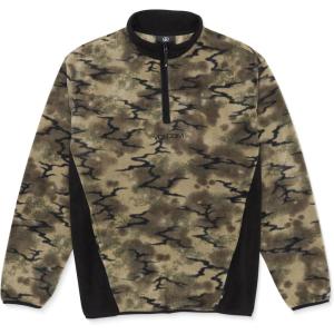 Volcom mens Error92 Polar Fleece Mock Neck Jacket(Dark Khaki)