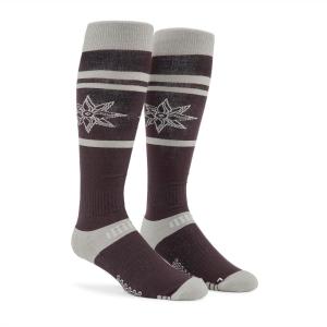 Volcom mens Heavy Weight Snowboard Ski Sock(Maroon S4)
