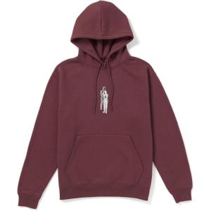 Volcom mens Pullover Logo Fleece Hooded Sweatshirt – Soft Brushed Interior, Classic Fit, Kangaroo Pocket, Ribbed Cuffs & Hem(Merlot)