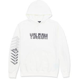 Volcom mens Pullover Logo Fleece Hooded Sweatshirt – Soft Brushed Interior, Classic Fit, Kangaroo Pocket, Ribbed Cuffs & Hem(Off White Heather)