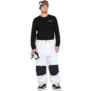Volcom mens Snow Billow Baggy Fit Snowboard Ski Pant(White Camo)