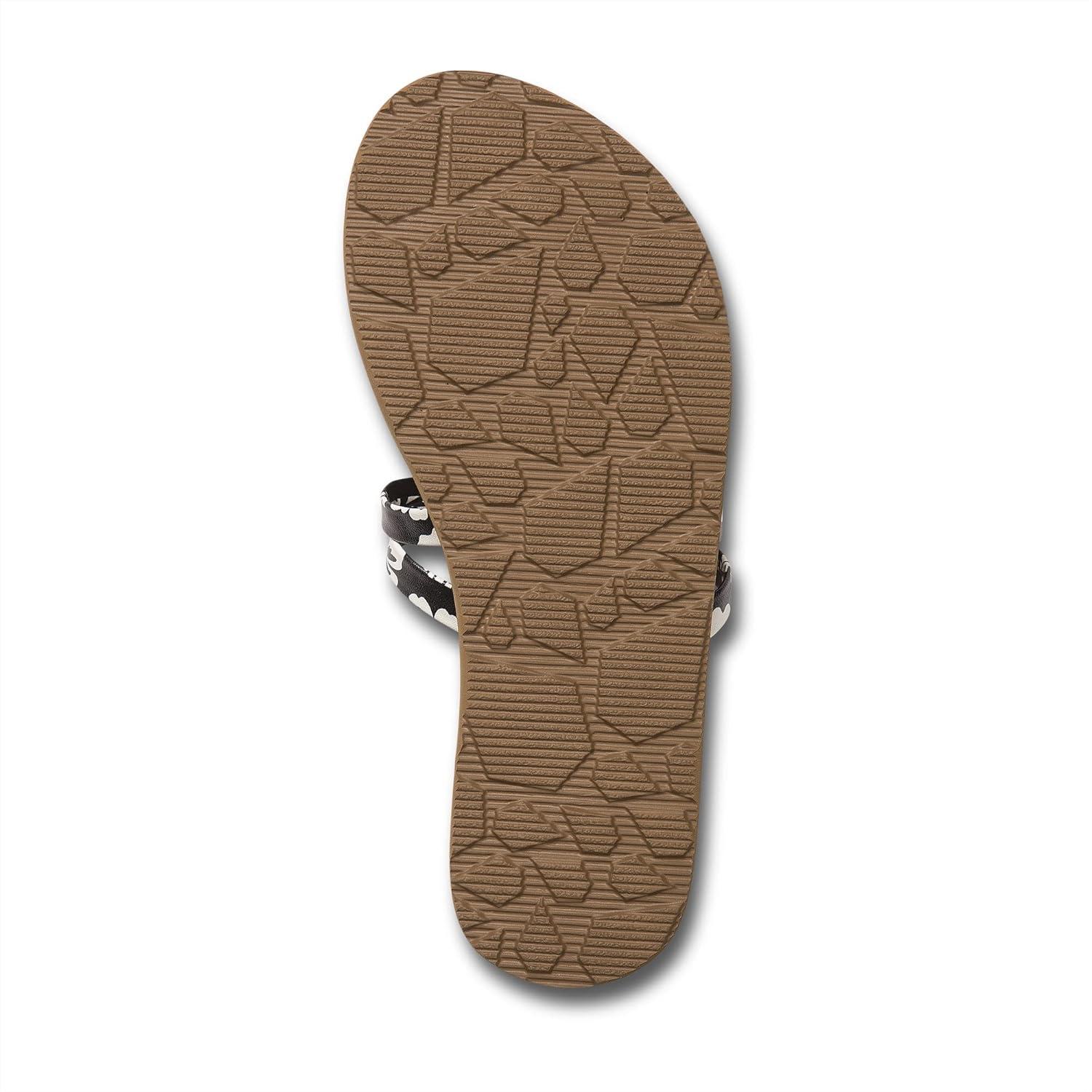 image:imageVolcom Girls Easy Breezy Big Girls Thong Flip Flip SandalsBlack White